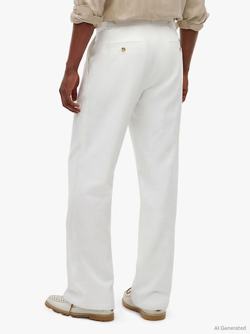 TOMMY HILFIGER Regular Trousers with creases in White