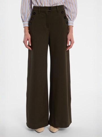 Wide Leg Pantalon ' Elisa ' Ana Alcazar en vert : devant