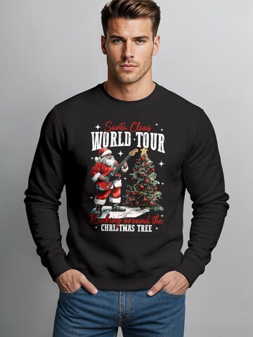 Neverless Sweatshirt 'Santa World Tour' in Black
