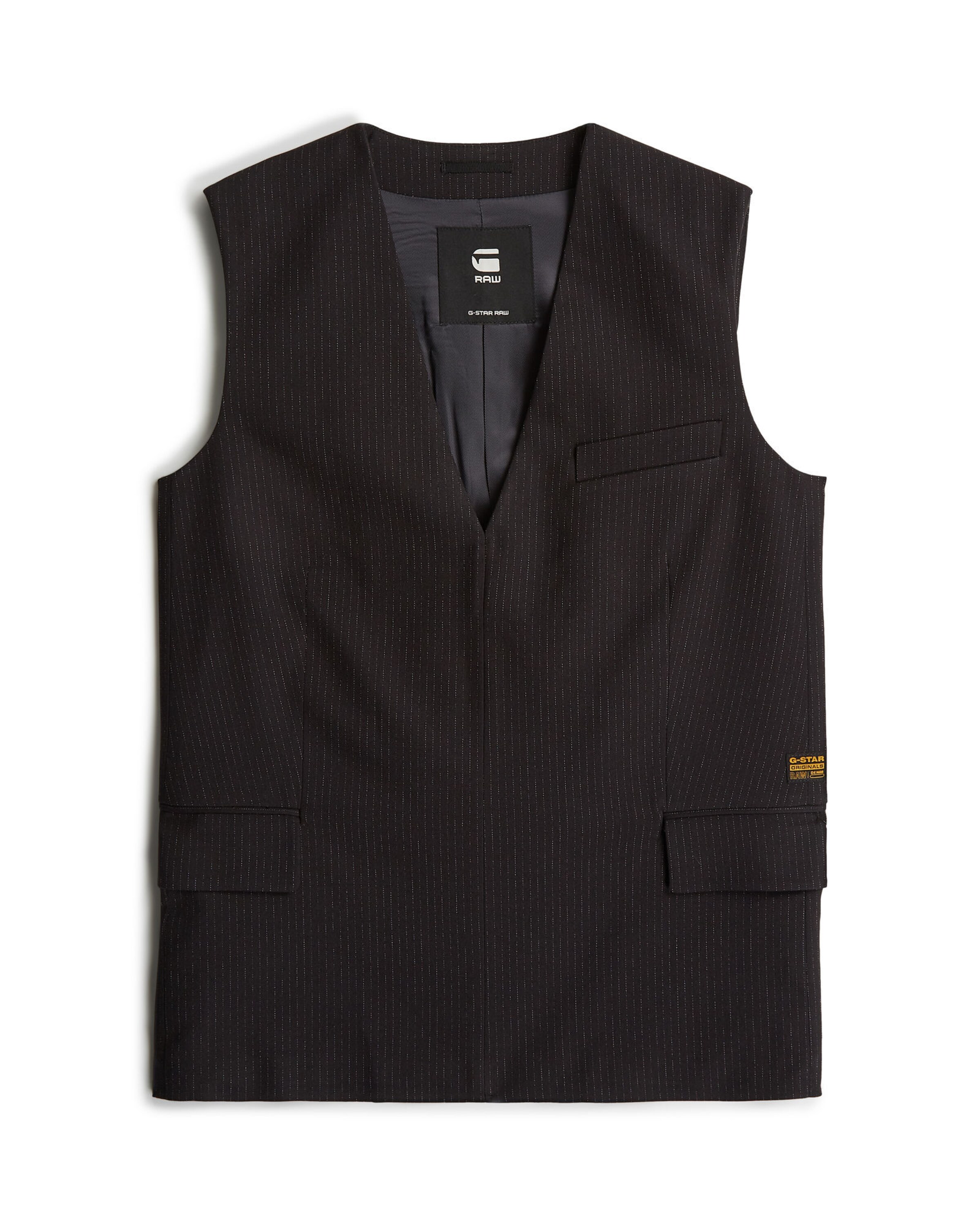 G-STAR Weste in Schwarz: Vorderseite