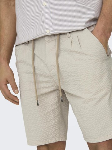 Only & Sons Regular Broek in Beige