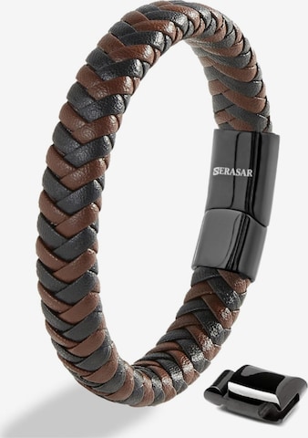 Braccialetto 'Steady' di SERASAR in marrone: frontale