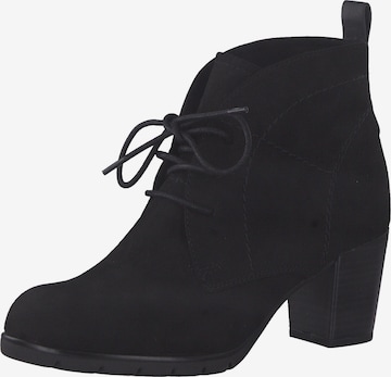 MARCO TOZZI Lace-Up Ankle Boots in Black: front