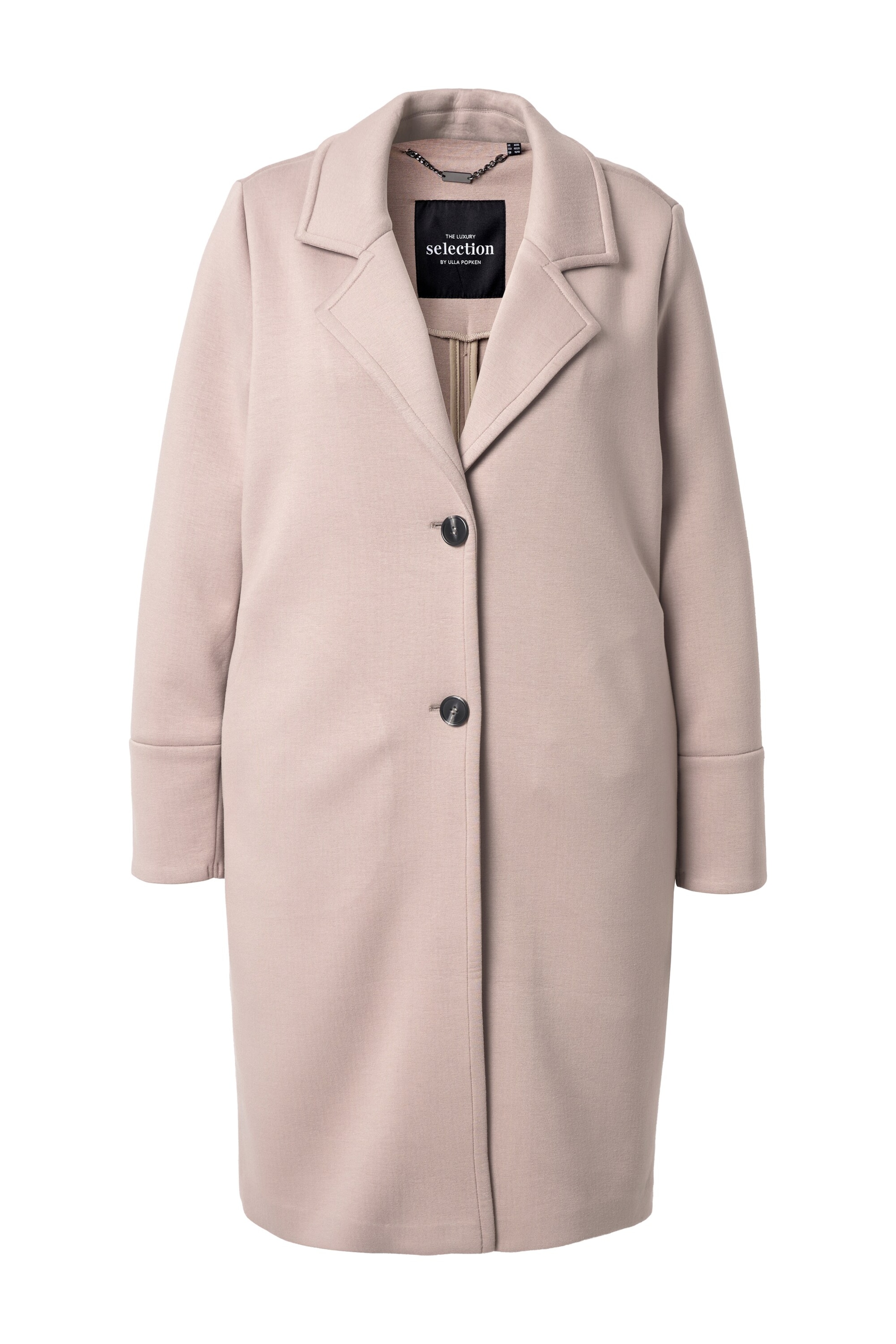 Ulla Popken Tussenmantel in Beige: voorkant