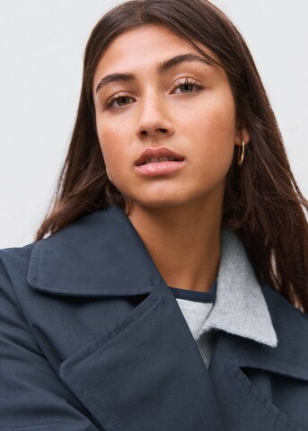 MANGO TEEN Between-Seasons Coat in Blue