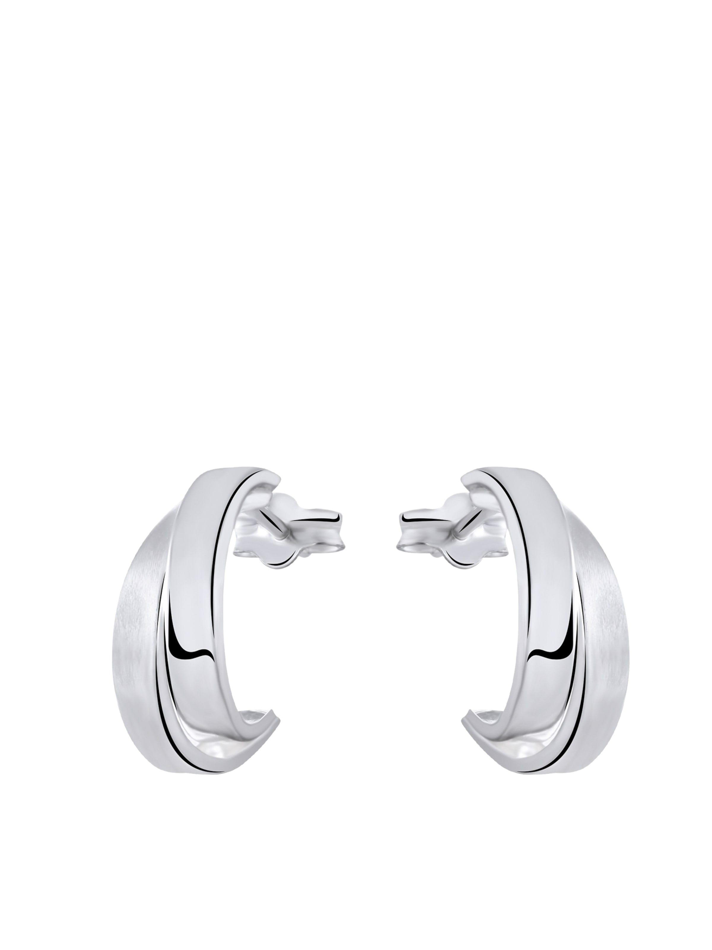 Boucles d'oreilles Lucardi en argent : devant