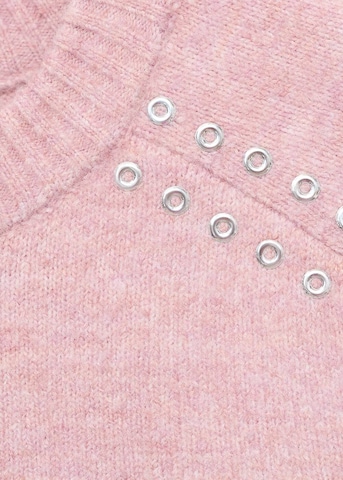MANGO TEEN Pullover 'Eyelet' in Pink