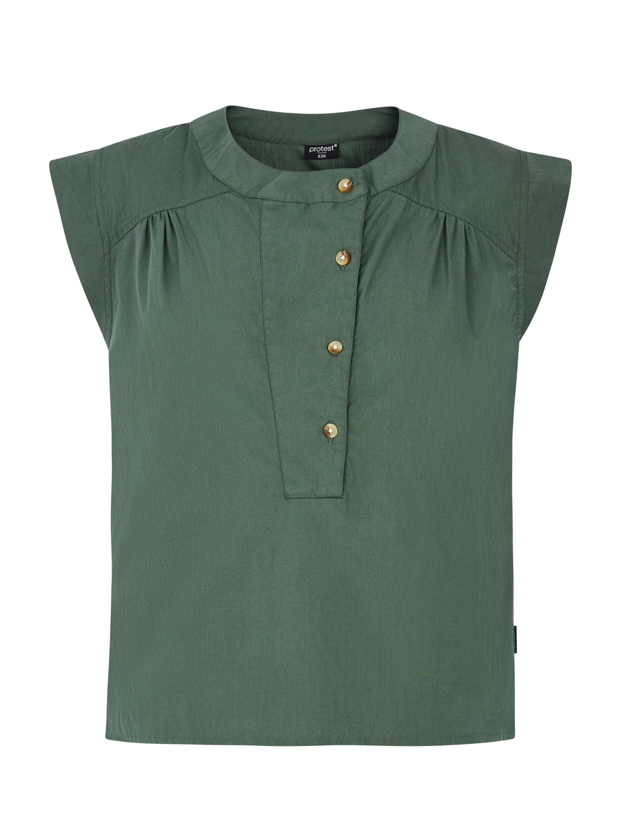PROTEST Shirt 'PRTJana' in Groen: voorkant