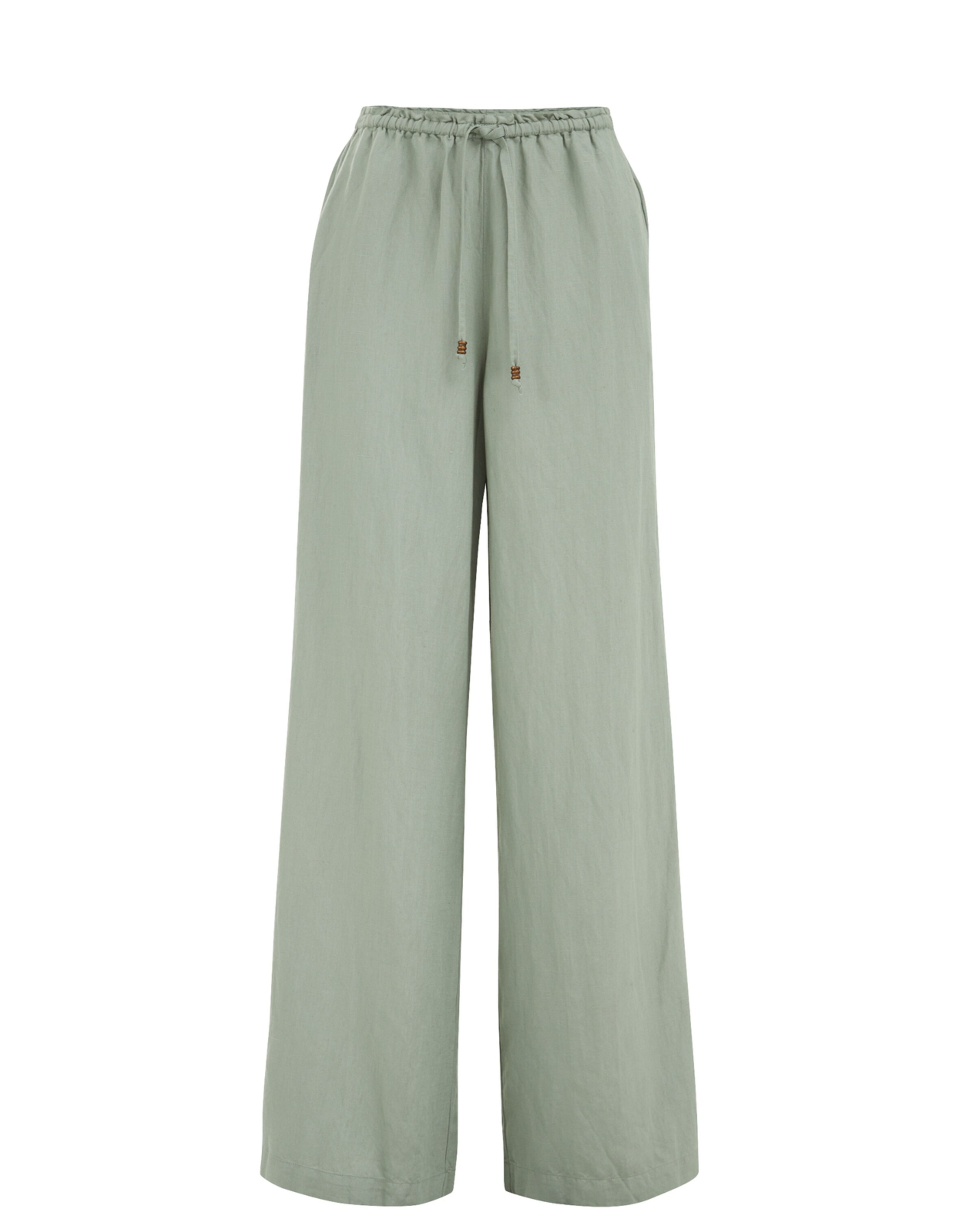 Wide leg Pantaloni de la WE Fashion pe verde: față