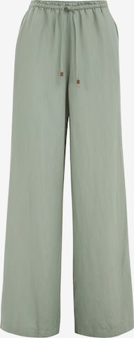 WE Fashion Wide Leg Housut värissä vihreä: etupuoli