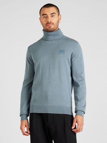 BOSS Sweater 'Akiro' in Blue: front