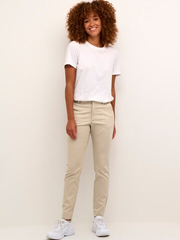 Coupe slim Pantalon chino 'KA Lea' Kaffe en beige