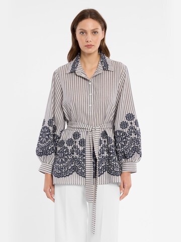Ana Alcazar Blouse 'Doremie' in Grijs: voorkant