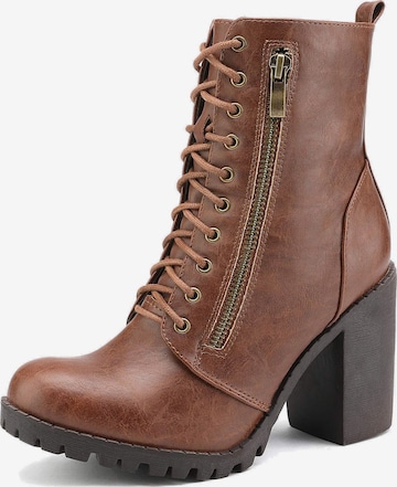 Boots 'DREAM PAIRS Damen Stiefel Stiefeletten' Dream Pairs en marron : devant