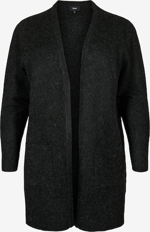 Cardigan 'CASUNNY' Zizzi en gris : devant