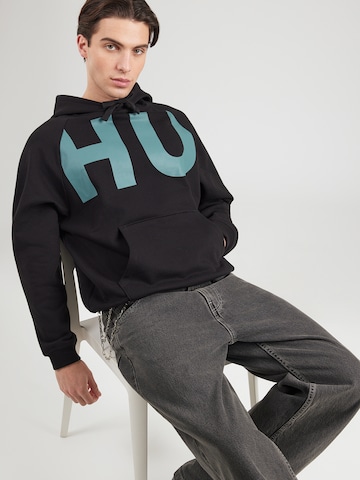 Sweat-shirt 'Nalfhood' HUGO en noir : devant