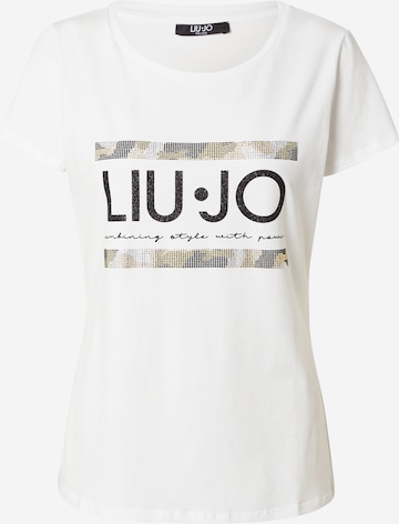 LIU JO JEANS Тениска в бяло: отпред