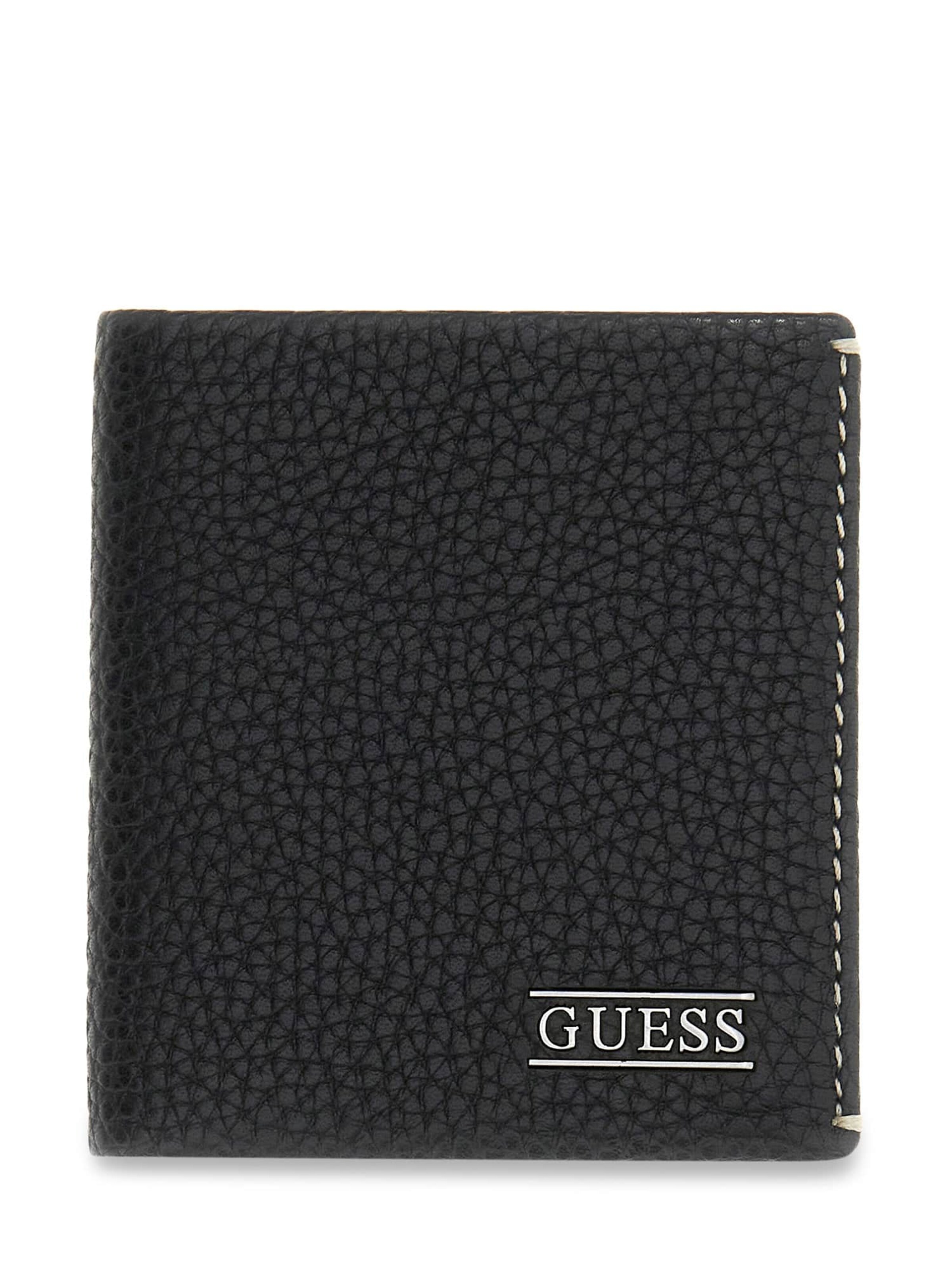 GUESS Wallet 'Boston' in Black: front