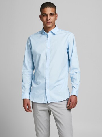 Coupe slim Chemise business 'Joe' JACK & JONES en bleu : devant