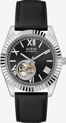 GUESS Analoog horloge 'CONNOISSEUR' in Zwart: voorkant