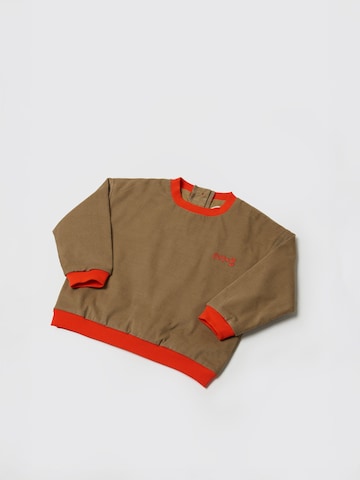 Maru + Bo Sweatshirt 'CORDUROY SWEATSHIRT WITH CONTRAST HEM' i brun
