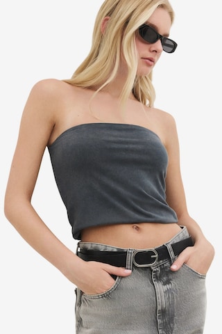 No Matter What Top in Grey: front