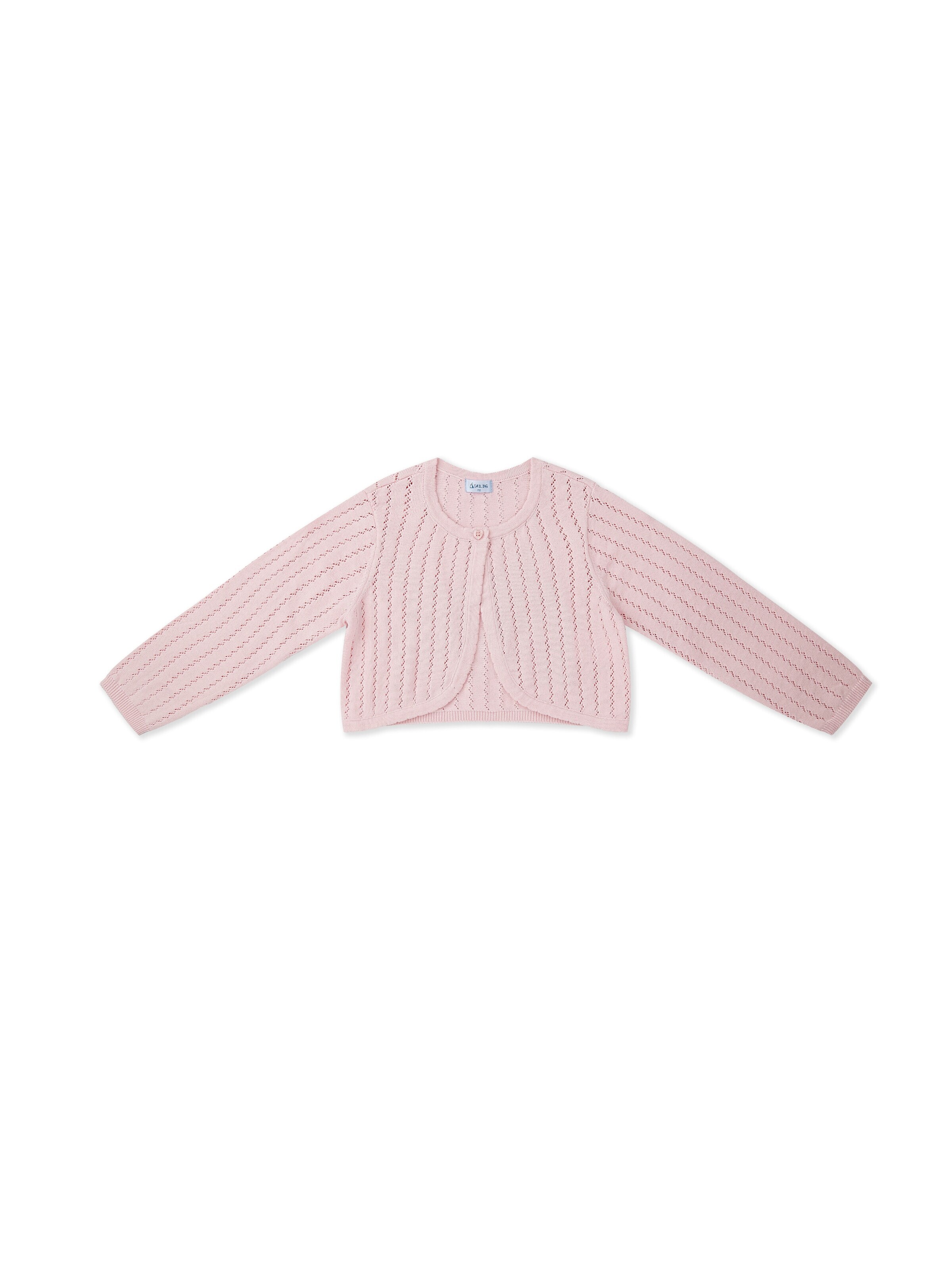 Sailing Knit Cardigan in Pink: front