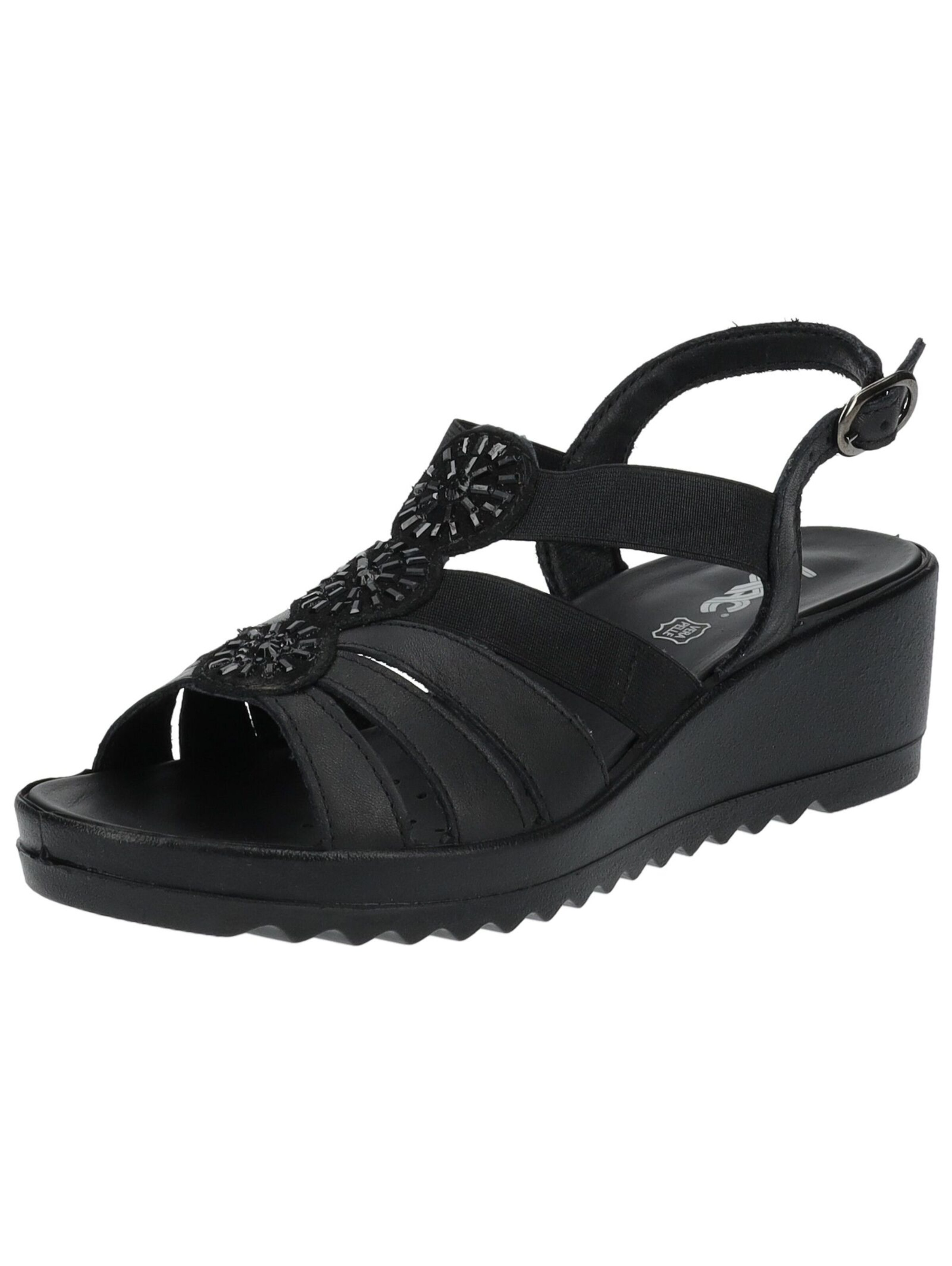 IMAC Strap Sandals in Black: front