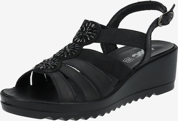 IMAC Strap Sandals in Black: front