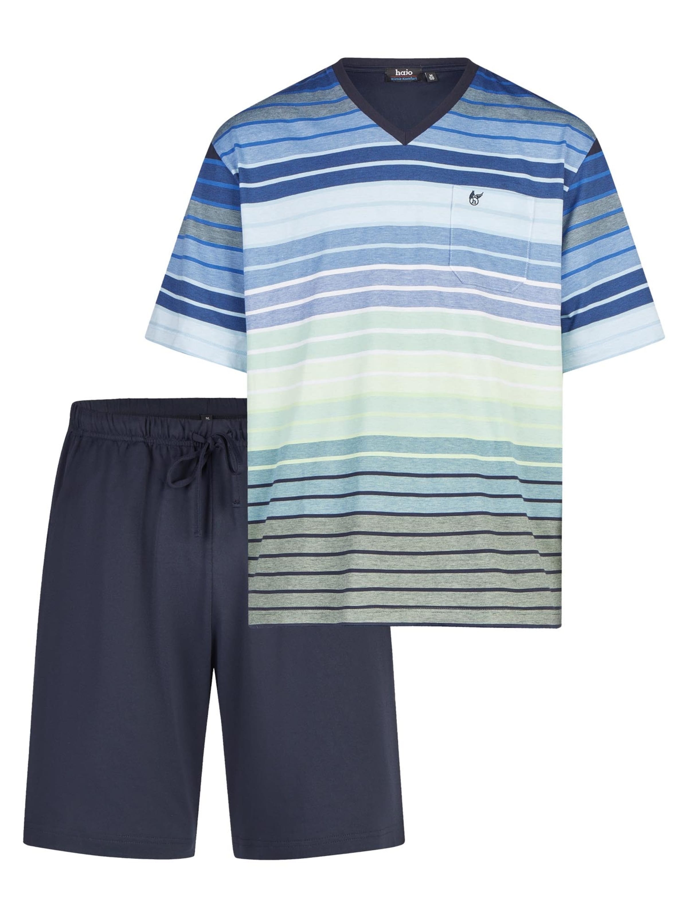 HAJO Short Pajamas 'Klima Komfort' in Mixed colors: front