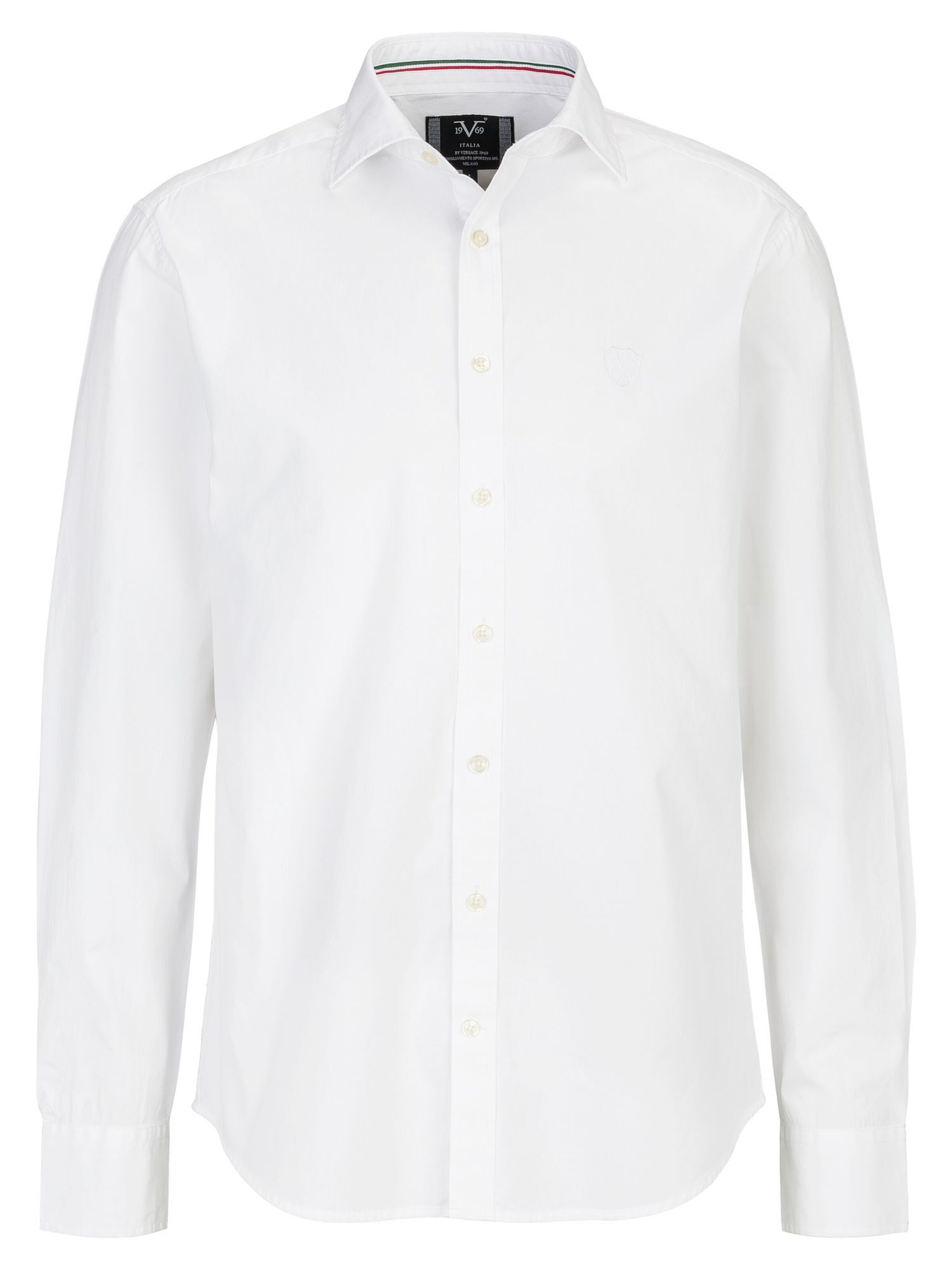 Camicia business 'Ricky' di 19V69 ITALIA in bianco: frontale