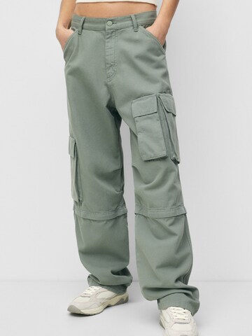 Pull&Bear Loose fit Cargo Pants in Green