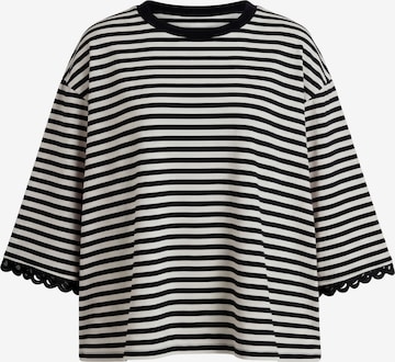 T-shirt usha BLUE LABEL en noir : devant