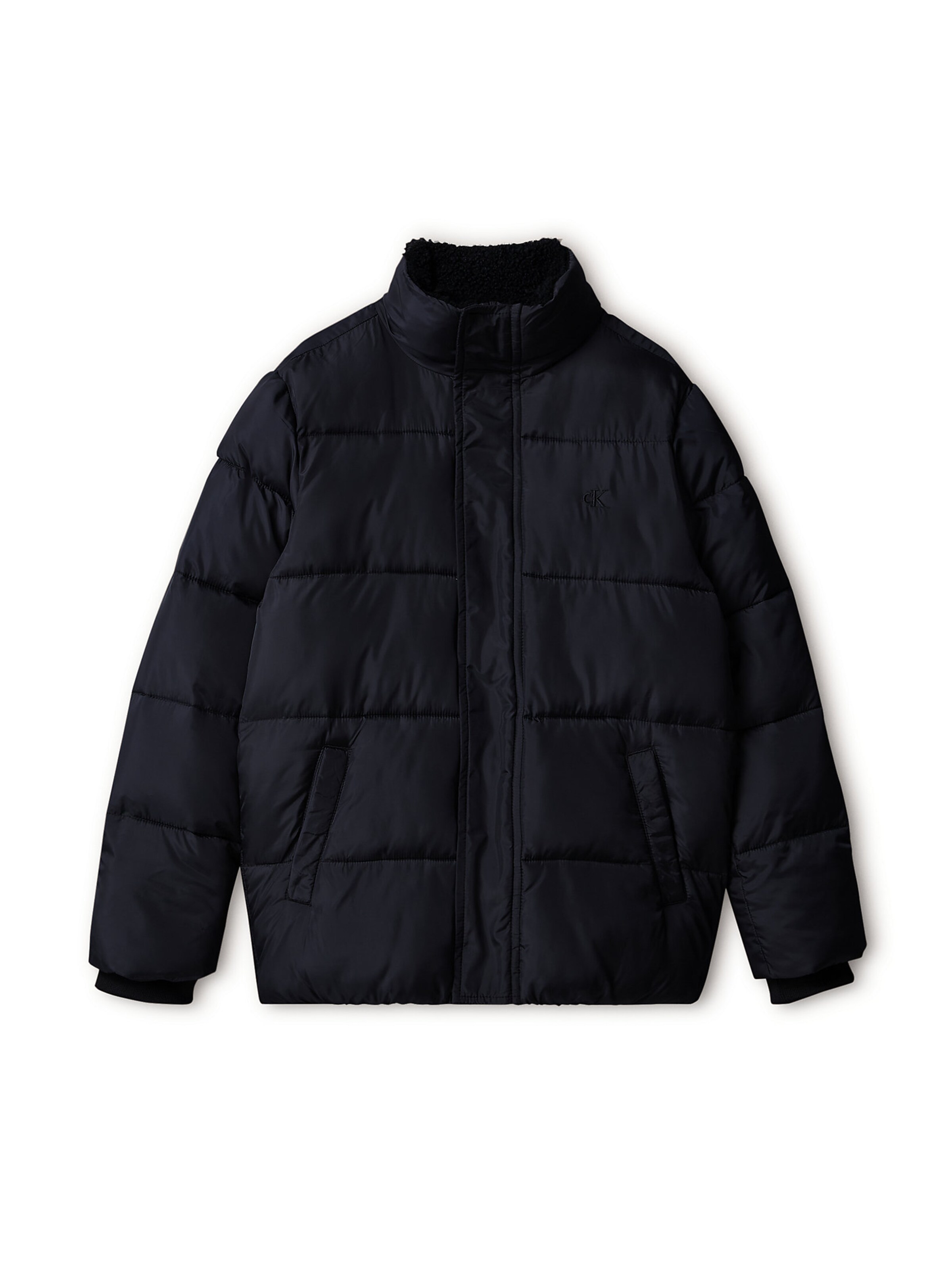 Calvin Klein Jeans Regular Winterjas in Zwart: voorkant