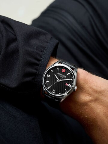 SWISS MILITARY HANOWA Analog watch 'Roadrunner' in Black: front