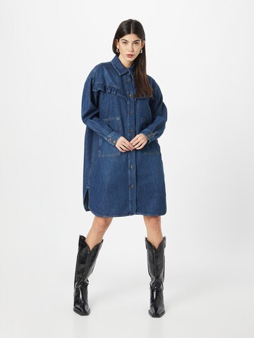 MOS MOSH Shirt Dress in Blue: front