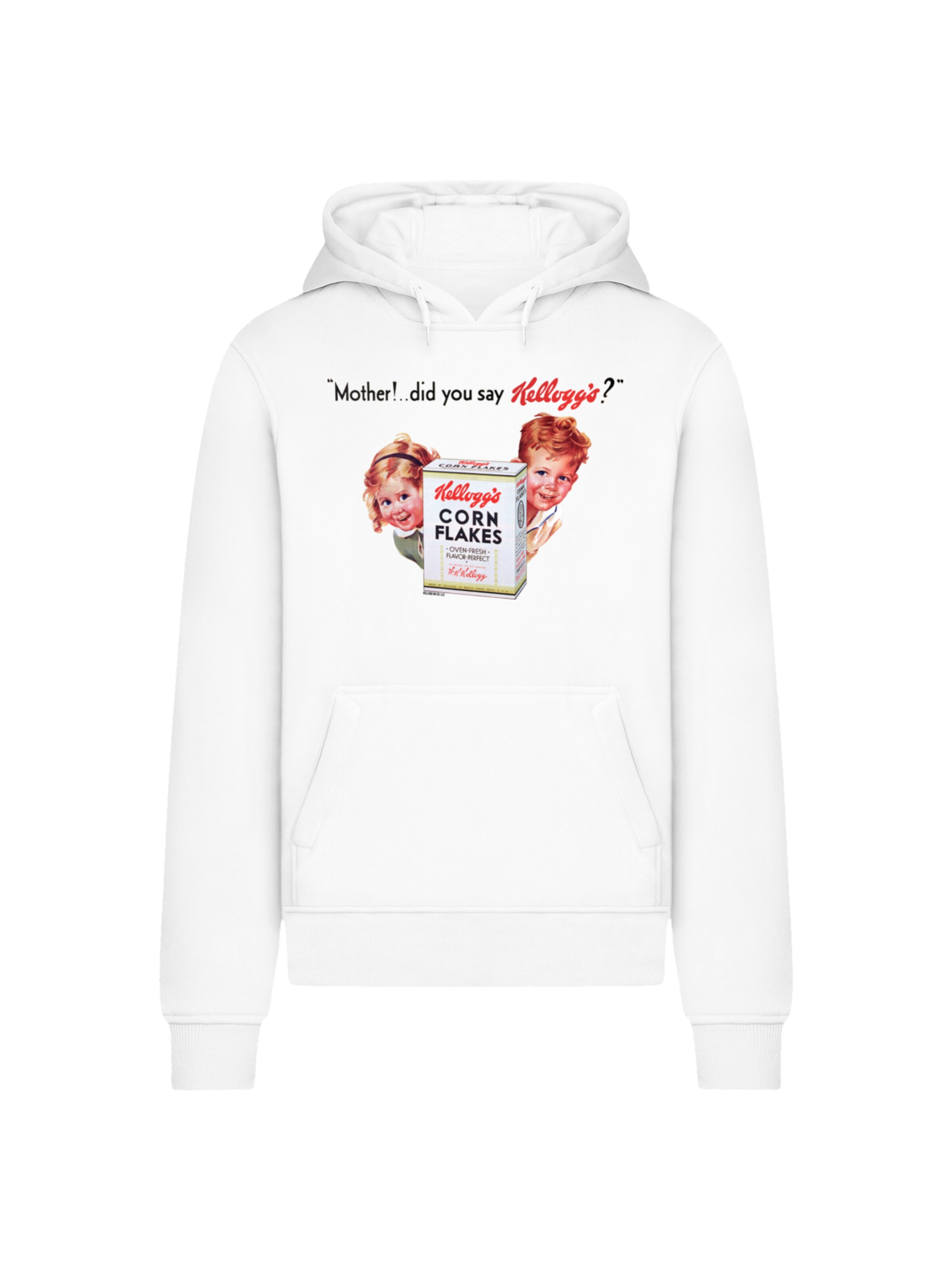 F4NT4STIC Sweatshirt 'Kellogg's Corn Flakes Vintage Kids Advert' in Weiß: Vorderseite