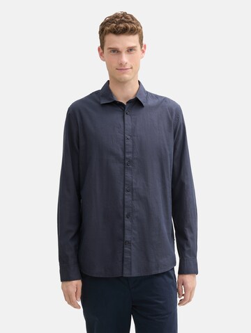 TOM TAILOR Regular fit Button Up Shirt in Blue: front