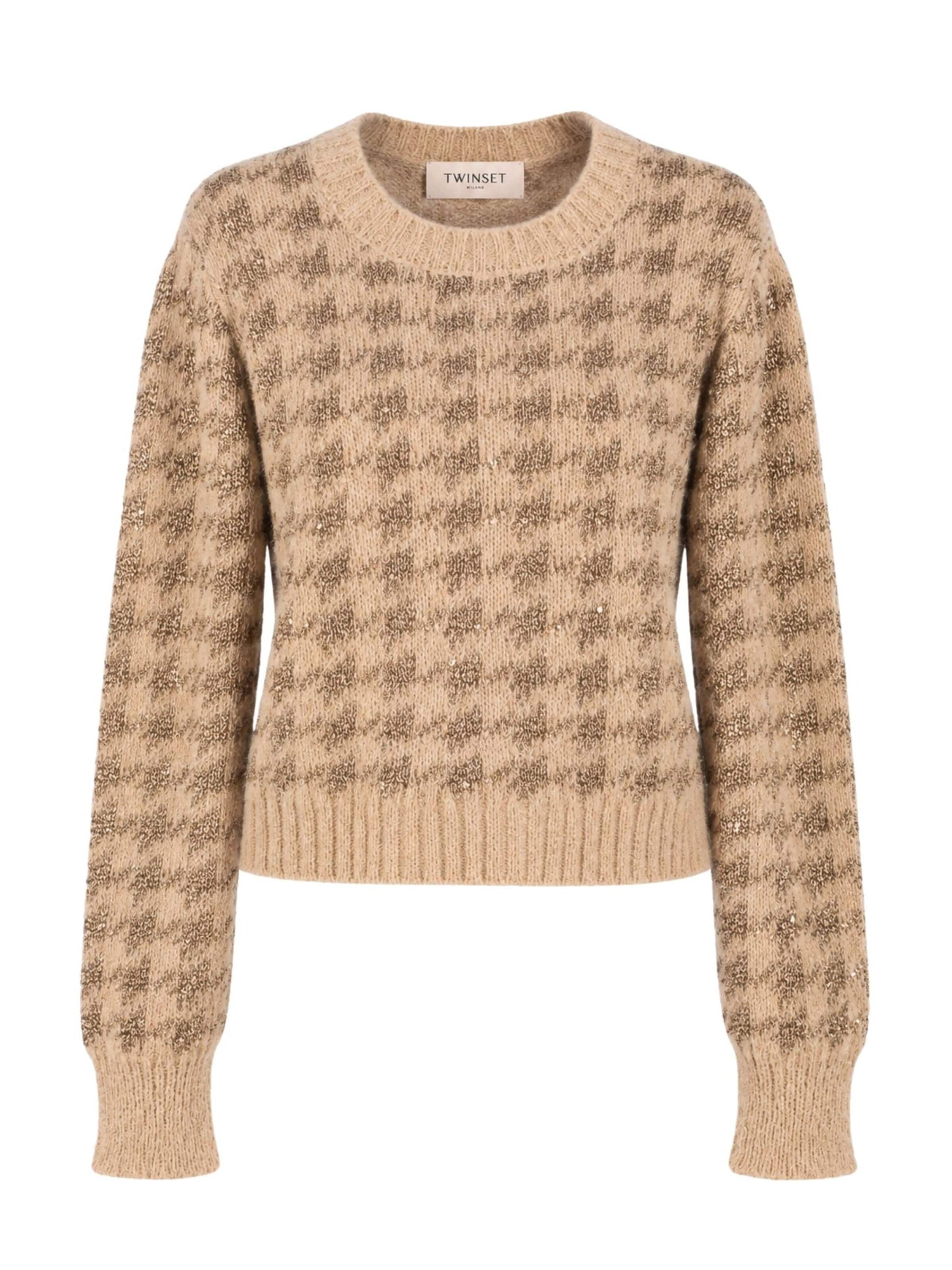Twinset Sweater 'Micro Pullover in wool blend' in Beige: front