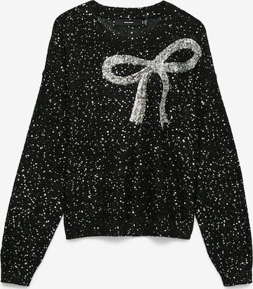 Pulover 'VMXMAS' de la VERO MODA pe negru: față