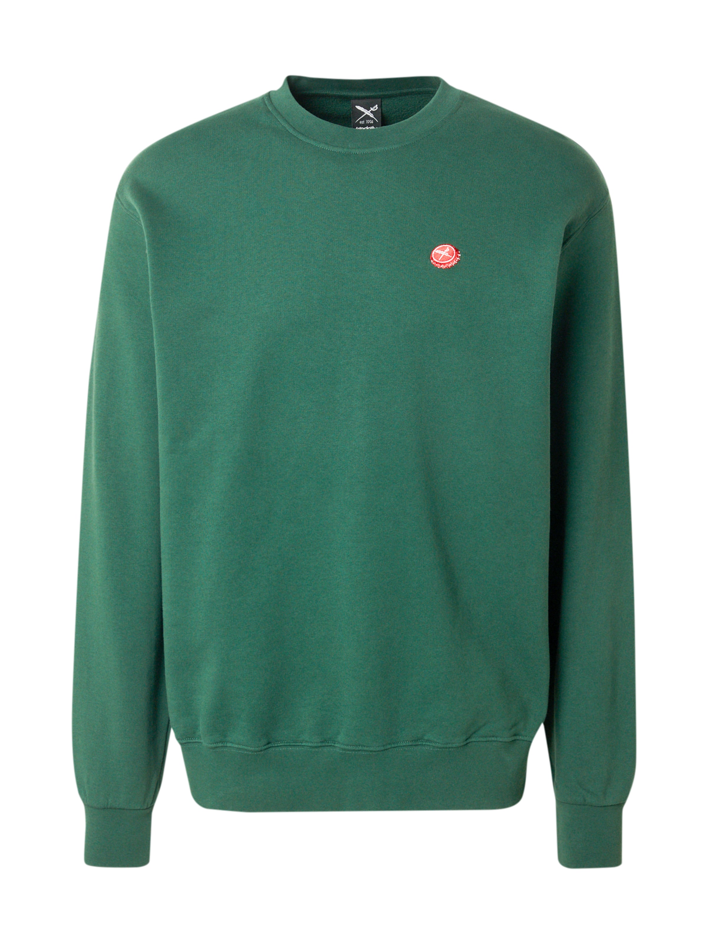 Iriedaily - Sudadera 'Kronkorken' en verde: frente
