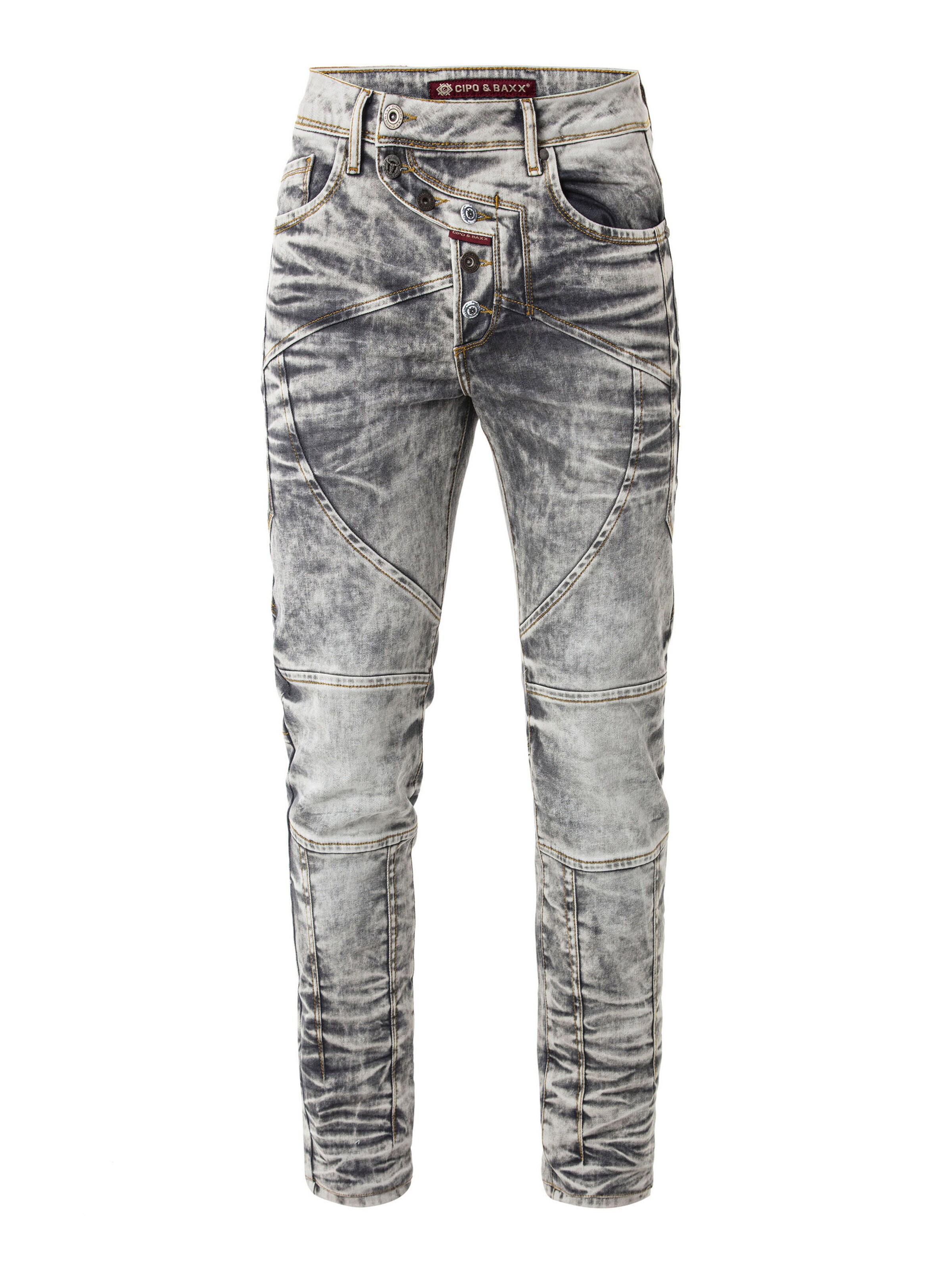 CIPO & BAXX Slim fit Jeans in Grey: front