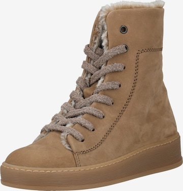 Bottines à lacets GABOR en beige : devant