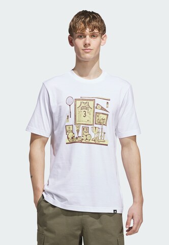 ADIDAS SPORTSWEAR Functioneel shirt 'Sports Bar Memorabilia' in Wit: voorkant