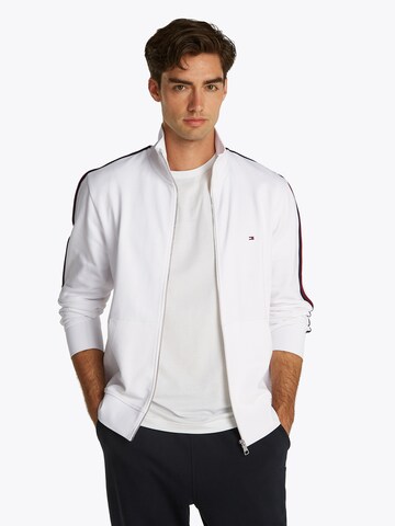 TOMMY HILFIGER Кофта на молнии в Белый: спереди