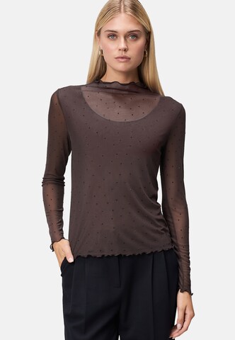 zero Blouse in Bruin: voorkant