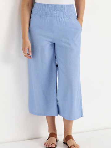Cellbes of Sweden Loosefit Culotte aus Leinen- und Viskosemischung in Blau: Vorderseite