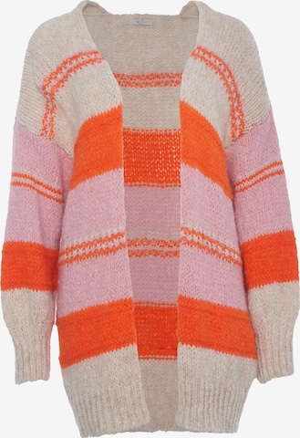 Decay Knit Cardigan in Orange: front