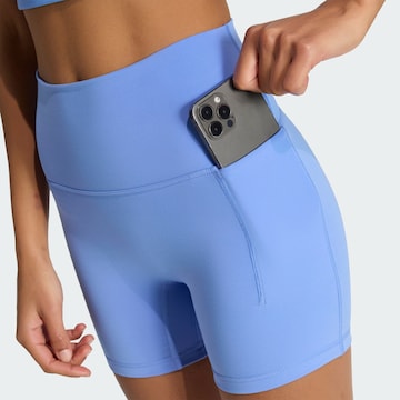 ADIDAS PERFORMANCE Skinny Sportshorts 'All Me' in Blau