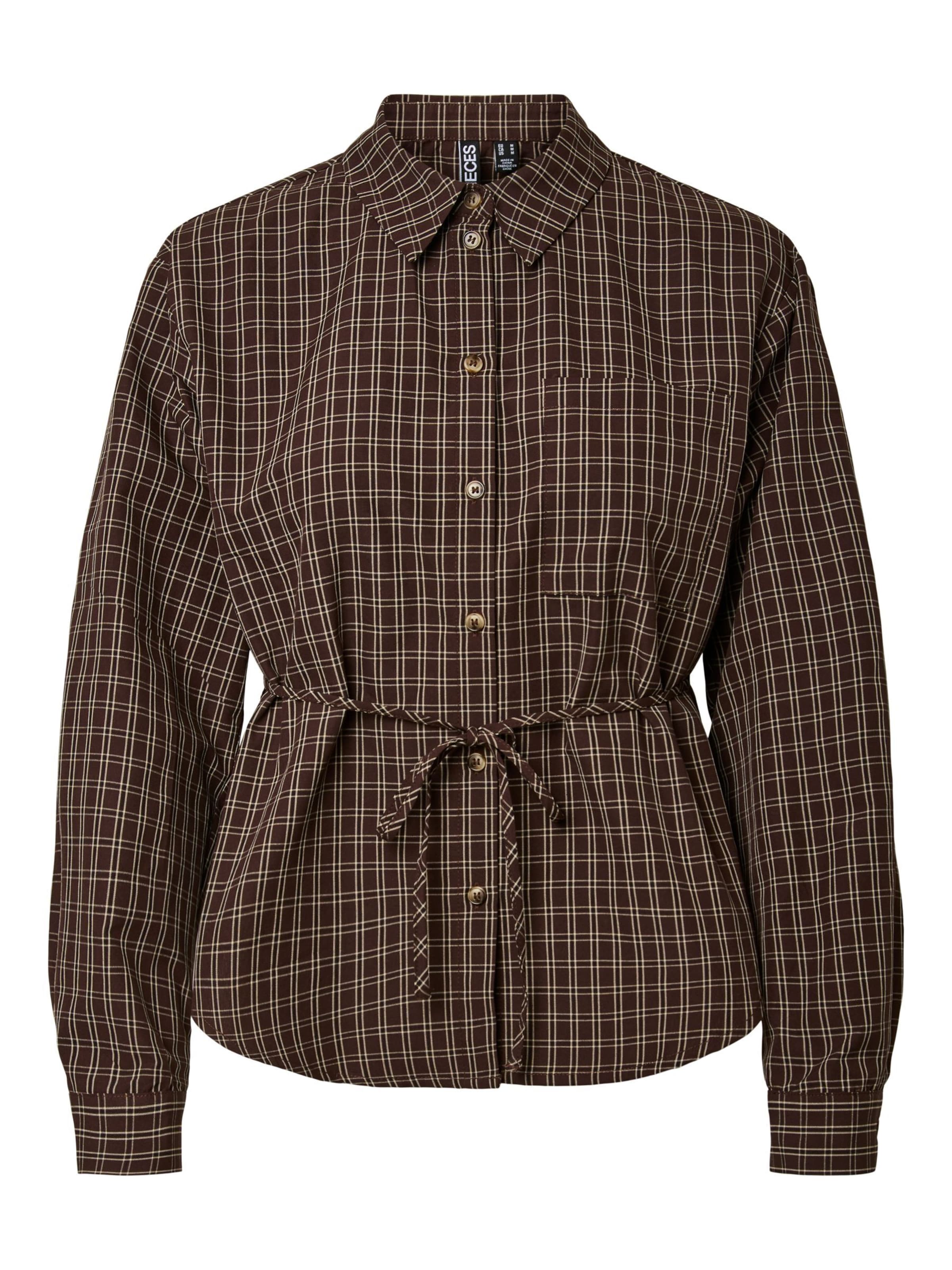 PIECES Blouse 'PCMaya' in Chocolate / Mocha, Item view